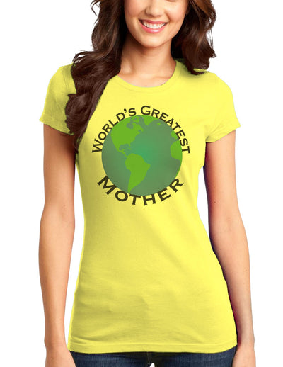 World's Greatest Mother Juniors T-Shirt-Womens Juniors T-Shirt-TooLoud-Yellow-Small-Davson Sales