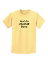 World's Okayest Boss Text - Boss Day Childrens T-Shirt-Childrens T-Shirt-TooLoud-Daffodil-Yellow-X-Small-Davson Sales