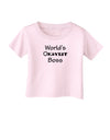 World's Okayest Boss Text - Boss Day Infant T-Shirt-Infant T-Shirt-TooLoud-Light-Pink-06-Months-Davson Sales