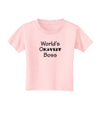 World's Okayest Boss Text - Boss Day Toddler T-Shirt-Toddler T-Shirt-TooLoud-Light-Pink-2T-Davson Sales