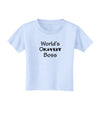 World's Okayest Boss Text - Boss Day Toddler T-Shirt-Toddler T-Shirt-TooLoud-Light-Blue-2T-Davson Sales