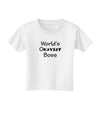 World's Okayest Boss Text - Boss Day Toddler T-Shirt-Toddler T-Shirt-TooLoud-White-2T-Davson Sales