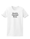 World's Okayest Boss Text - Boss Day Womens T-Shirt-Womens T-Shirt-TooLoud-White-X-Small-Davson Sales