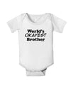 World's Okayest Brother Text Baby Romper Bodysuit by TooLoud-Baby Romper-TooLoud-White-06-Months-Davson Sales