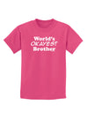 World's Okayest Brother Text Childrens Dark T-Shirt by TooLoud-Childrens T-Shirt-TooLoud-Sangria-X-Small-Davson Sales