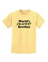 World's Okayest Brother Text Childrens T-Shirt by TooLoud-Childrens T-Shirt-TooLoud-Daffodil-Yellow-X-Small-Davson Sales