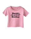 World's Okayest Brother Text Infant T-Shirt by TooLoud-Infant T-Shirt-TooLoud-Candy-Pink-06-Months-Davson Sales