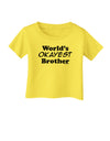 World's Okayest Brother Text Infant T-Shirt by TooLoud-Infant T-Shirt-TooLoud-Yellow-06-Months-Davson Sales