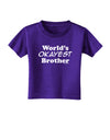 World's Okayest Brother Text Toddler T-Shirt Dark by TooLoud-Toddler T-Shirt-TooLoud-Purple-2T-Davson Sales