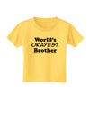 World's Okayest Brother Text Toddler T-Shirt by TooLoud-Toddler T-Shirt-TooLoud-Yellow-2T-Davson Sales