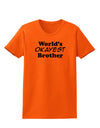 World's Okayest Brother Text Womens T-Shirt by TooLoud-Womens T-Shirt-TooLoud-Orange-X-Small-Davson Sales