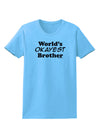 World's Okayest Brother Text Womens T-Shirt by TooLoud-Womens T-Shirt-TooLoud-Aquatic-Blue-X-Small-Davson Sales