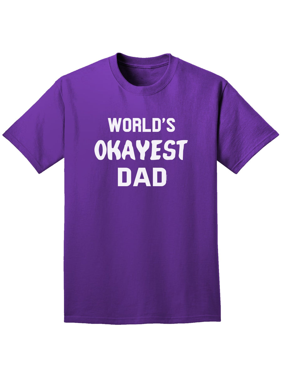 World's Okayest Dad Adult Dark T-Shirt-Mens T-Shirt-TooLoud-Black-Small-Davson Sales