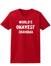 World's Okayest Grandma Womens Dark T-Shirt-TooLoud-Red-X-Small-Davson Sales