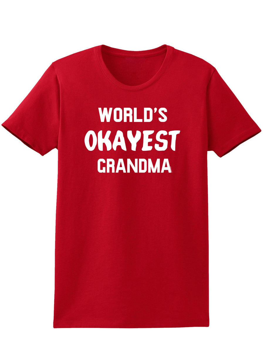 World's Okayest Grandma Womens Dark T-Shirt-TooLoud-Black-X-Small-Davson Sales