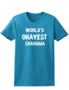 World's Okayest Grandma Womens Dark T-Shirt-TooLoud-Turquoise-X-Small-Davson Sales