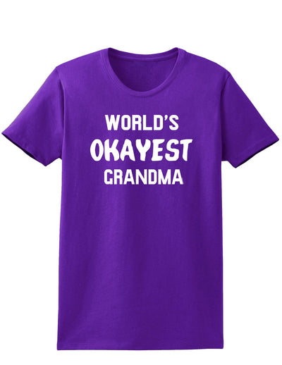 World's Okayest Grandma Womens Dark T-Shirt-TooLoud-Purple-X-Small-Davson Sales