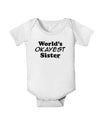 World's Okayest Sister Text Baby Romper Bodysuit by TooLoud-Baby Romper-TooLoud-White-06-Months-Davson Sales