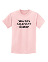 World's Okayest Sister Text Childrens T-Shirt by TooLoud-Childrens T-Shirt-TooLoud-PalePink-X-Small-Davson Sales