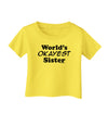 World's Okayest Sister Text Infant T-Shirt by TooLoud-Infant T-Shirt-TooLoud-Yellow-06-Months-Davson Sales