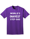 World's Okayest Step-Dad Adult Dark T-Shirt-Mens T-Shirt-TooLoud-Purple-Small-Davson Sales