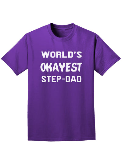 World's Okayest Step-Dad Adult Dark T-Shirt-Mens T-Shirt-TooLoud-Purple-Small-Davson Sales