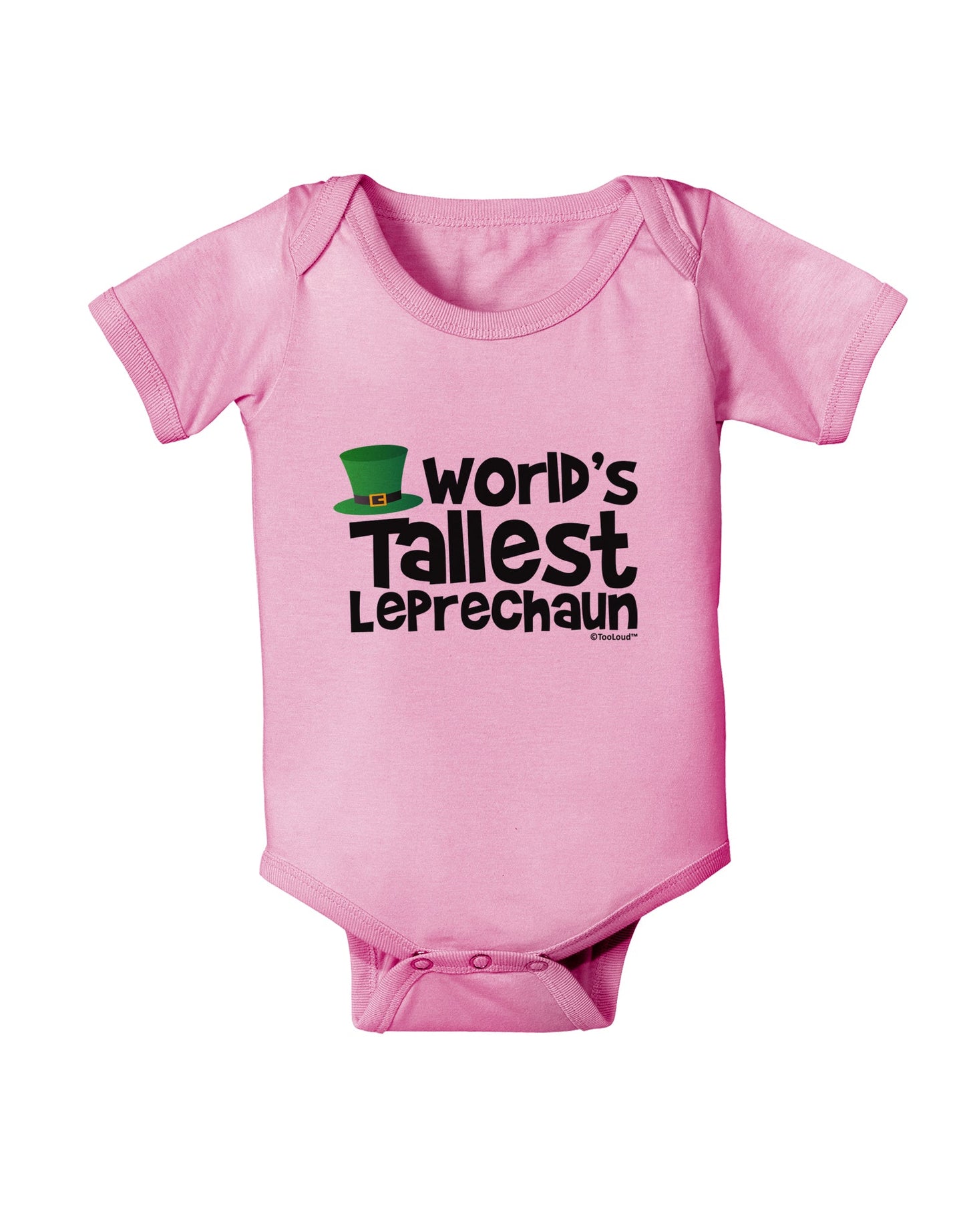 World's Tallest Leprechaun Baby Romper Bodysuit by TooLoud-Baby Romper-TooLoud-Light-Pink-06-Months-Davson Sales