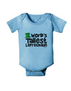 World's Tallest Leprechaun Baby Romper Bodysuit by TooLoud-Baby Romper-TooLoud-Light-Blue-06-Months-Davson Sales