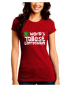 World's Tallest Leprechaun Juniors Crew Dark T-Shirt by TooLoud-T-Shirts Juniors Tops-TooLoud-Red-Juniors Fitted Small-Davson Sales