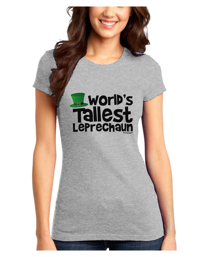 World's Tallest Leprechaun Juniors T-Shirt by TooLoud-Womens Juniors T-Shirt-TooLoud-Ash-Gray-Juniors Fitted X-Small-Davson Sales