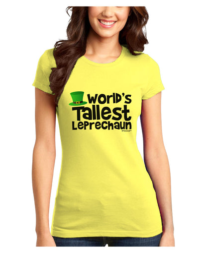 World's Tallest Leprechaun Juniors T-Shirt by TooLoud-Womens Juniors T-Shirt-TooLoud-Yellow-Juniors Fitted X-Small-Davson Sales