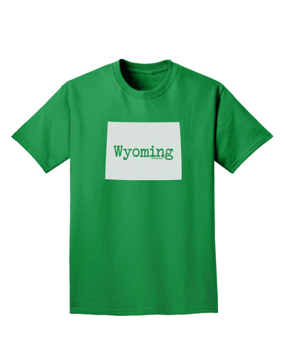 Wyoming - United States Shape Adult Dark T-Shirt-Mens T-Shirt-TooLoud-Kelly-Green-Small-Davson Sales