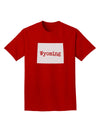 Wyoming - United States Shape Adult Dark T-Shirt-Mens T-Shirt-TooLoud-Red-Small-Davson Sales