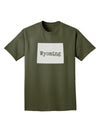 Wyoming - United States Shape Adult Dark T-Shirt-Mens T-Shirt-TooLoud-Military-Green-Small-Davson Sales