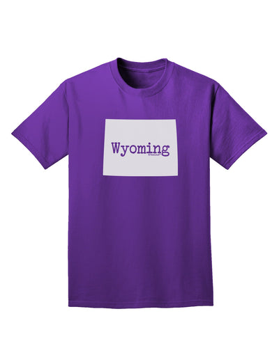 Wyoming - United States Shape Adult Dark T-Shirt-Mens T-Shirt-TooLoud-Purple-Small-Davson Sales