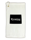 Wyoming - United States Shape Micro Terry Gromet Golf Towel 11&#x22;x19-Golf Towel-TooLoud-White-Davson Sales