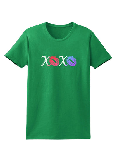 XOXO Kisses Womens Dark T-Shirt-TooLoud-Kelly-Green-X-Small-Davson Sales