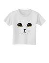 Yellow Amber-Eyed Cute Cat Face Toddler T-Shirt-Toddler T-Shirt-TooLoud-White-2T-Davson Sales