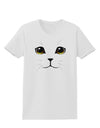 Yellow Amber-Eyed Cute Cat Face Womens T-Shirt-Womens T-Shirt-TooLoud-White-X-Small-Davson Sales