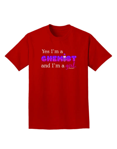 Yes I am a Chemist Girl Adult Dark T-Shirt-Mens T-Shirt-TooLoud-Red-Small-Davson Sales