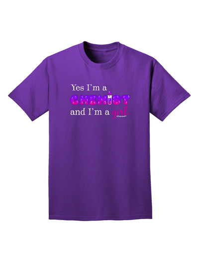 Yes I am a Chemist Girl Adult Dark T-Shirt-Mens T-Shirt-TooLoud-Purple-Small-Davson Sales