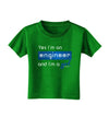 Yes I am a Engineer Girl Toddler T-Shirt Dark-Toddler T-Shirt-TooLoud-Clover-Green-2T-Davson Sales