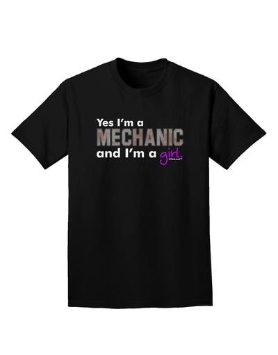 Yes I am a Mechanic Girl Adult Dark T-Shirt-Mens T-Shirt-TooLoud-Black-Small-Davson Sales