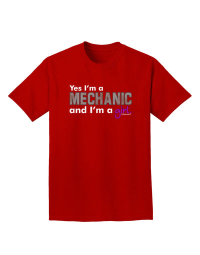 Yes I am a Mechanic Girl Adult Dark T-Shirt-Mens T-Shirt-TooLoud-Red-Small-Davson Sales