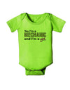 Yes I am a Mechanic Girl Baby Romper Bodysuit-Baby Romper-TooLoud-Lime-06-Months-Davson Sales