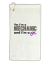 Yes I am a Mechanic Girl Micro Terry Gromet Golf Towel 11&#x22;x19-Golf Towel-TooLoud-White-Davson Sales