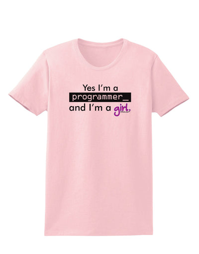 Yes I am a Programmer Girl Womens T-Shirt-Womens T-Shirt-TooLoud-PalePink-X-Small-Davson Sales