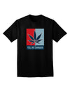 Yes We Cannabis - Marijuana Leaf Adult Dark V-Neck T-Shirt-Mens V-Neck T-Shirt-TooLoud-Black-Small-Davson Sales