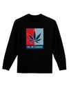 Yes We Cannabis - Marijuana Leaf Adult Long Sleeve Dark T-Shirt-TooLoud-Black-Small-Davson Sales