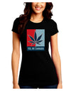 Yes We Cannabis - Marijuana Leaf Juniors Crew Dark T-Shirt-T-Shirts Juniors Tops-TooLoud-Black-Juniors Fitted Small-Davson Sales